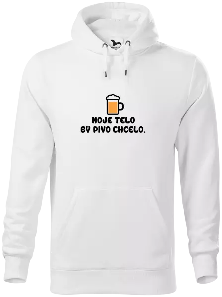 Pánska mikina Moje telo by pivo chcelo