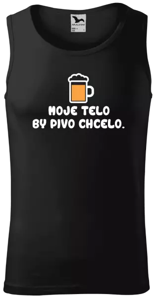 Pánske tielko Moje telo by pivo chcelo