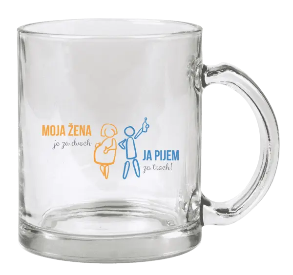 Hrnček Moja žena je za dvoch, ja pijem za troch! 