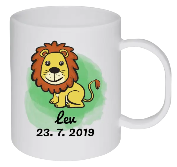 Plastový hrnek Lev