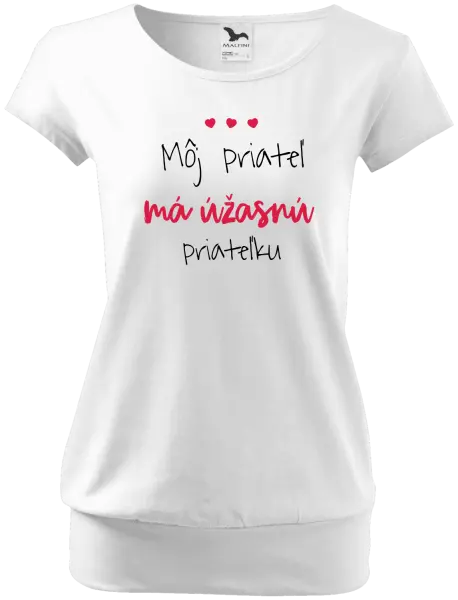 Dámske tričko Môj priateľ má úžasnú priateľku 