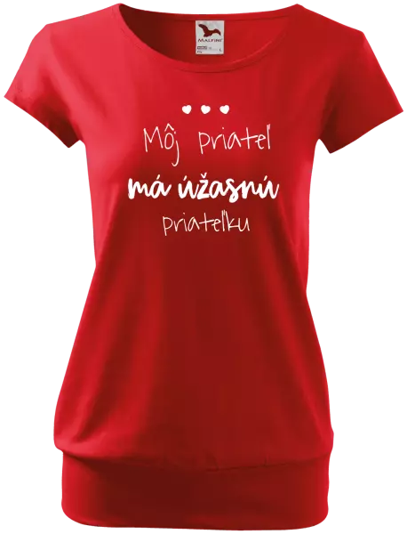 Dámske tričko Môj priateľ má úžasnú priateľku 