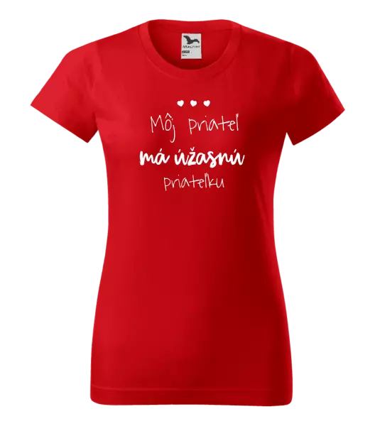 Dámske tričko Môj priateľ má úžasnú priateľku 