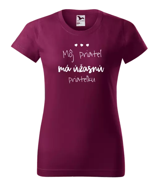 Dámske tričko Môj priateľ má úžasnú priateľku 