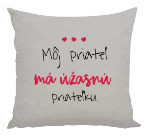 Vankúš Môj priateľ má úžasnú priateľku 