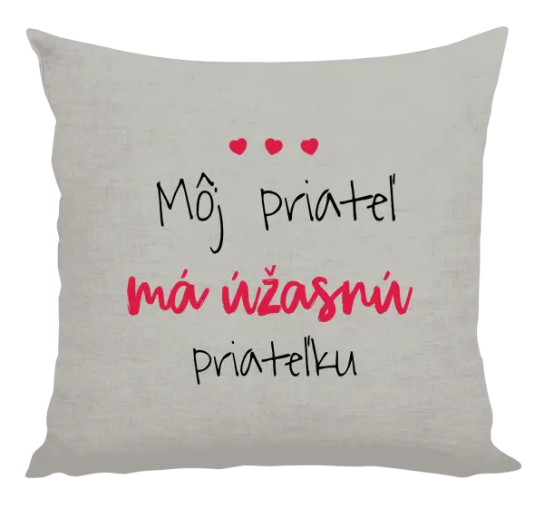 Vankúš Môj priateľ má úžasnú priateľku 