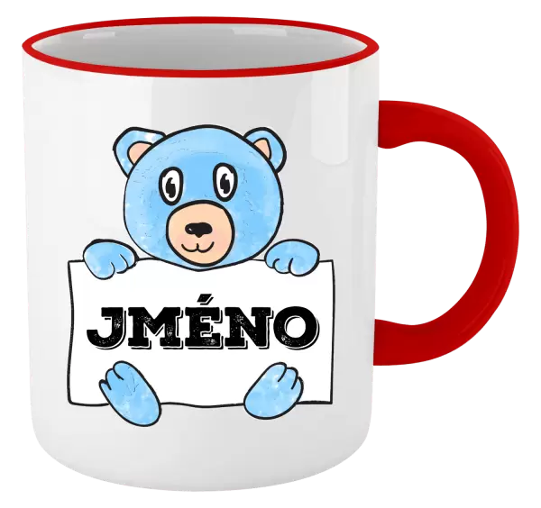 Hrnek Medvídek se jménem
