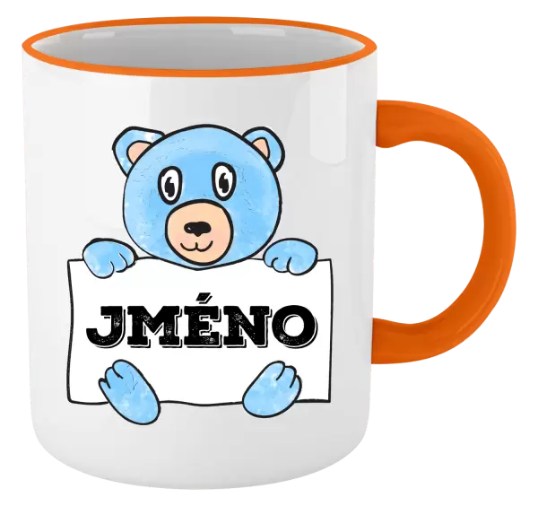 Hrnek Medvídek se jménem