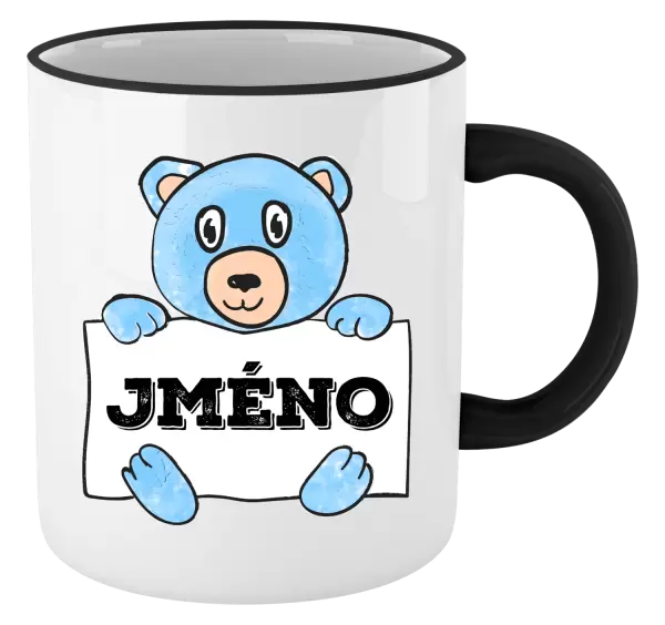 Hrnek Medvídek se jménem