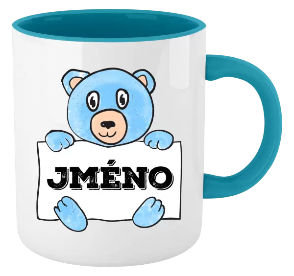 Hrnek Medvídek se jménem