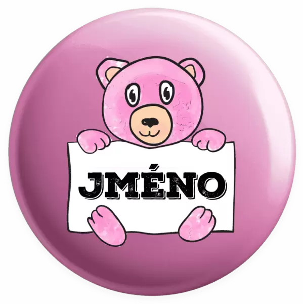 Placka Medvídek se jménem