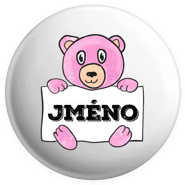 Placka Medvídek se jménem