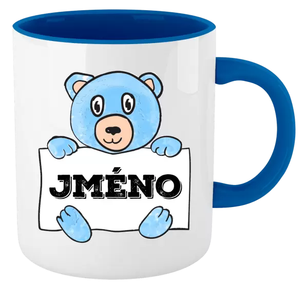 Hrnek Medvídek se jménem