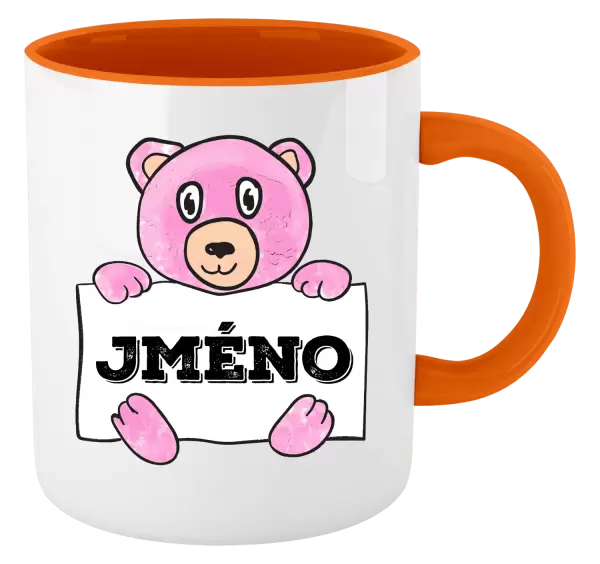 Hrnek Medvídek se jménem
