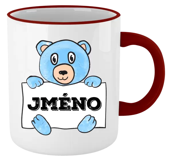 Hrnek Medvídek se jménem