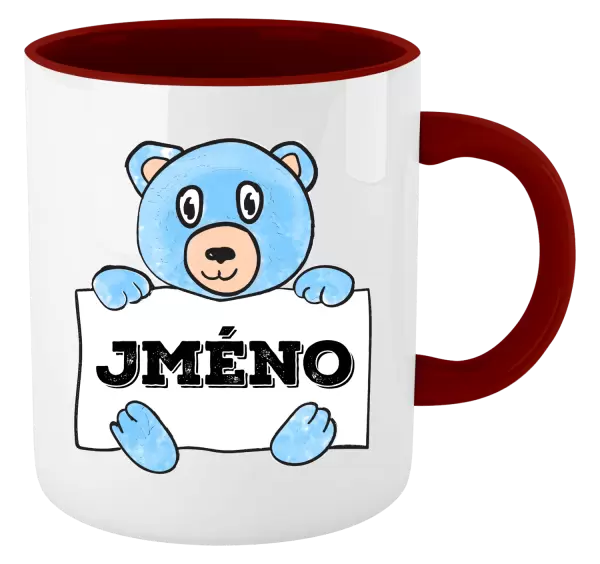 Hrnek Medvídek se jménem