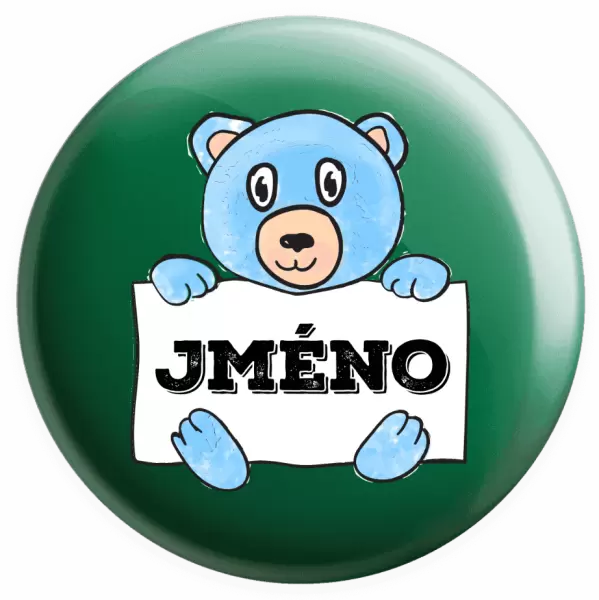 Placka Medvídek se jménem