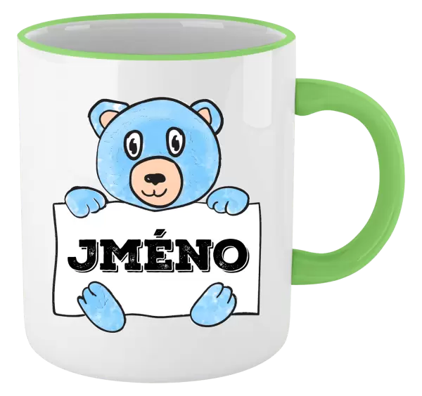 Hrnek Medvídek se jménem