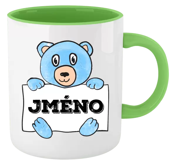 Hrnek Medvídek se jménem
