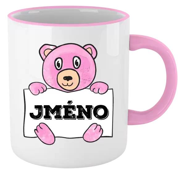Hrnek Medvídek se jménem