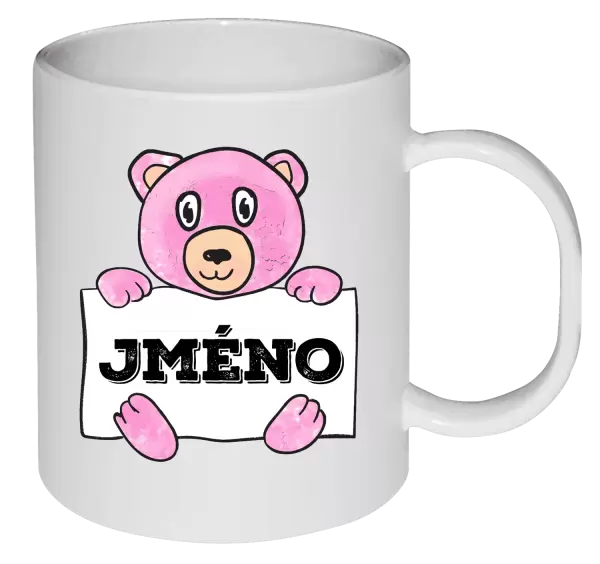 Plastový hrnek Medvídek se jménem