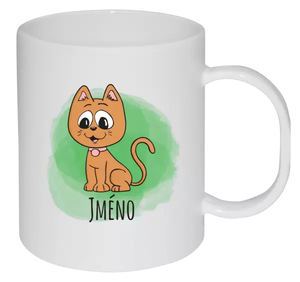 Plastový hrnek Kočička