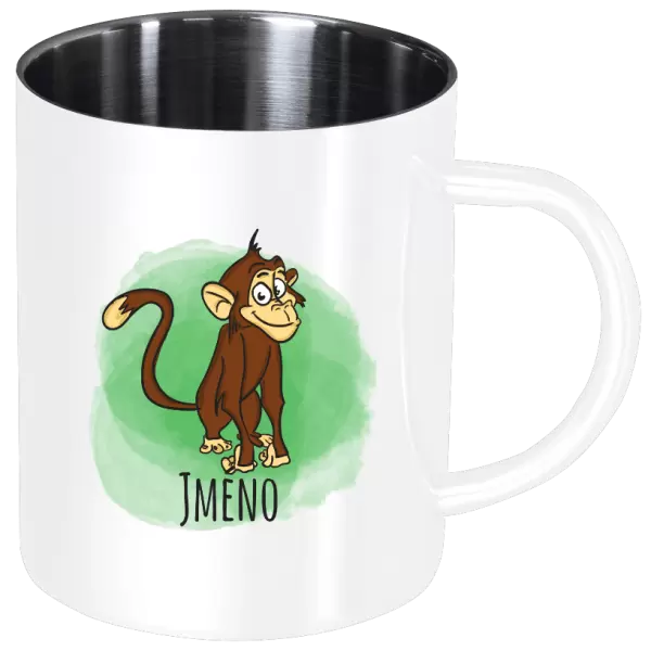 Nerezový hrnek Opička