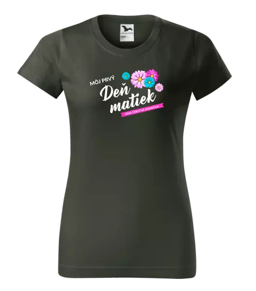 Dámske tričko Môj prvý deň matiek - kvety