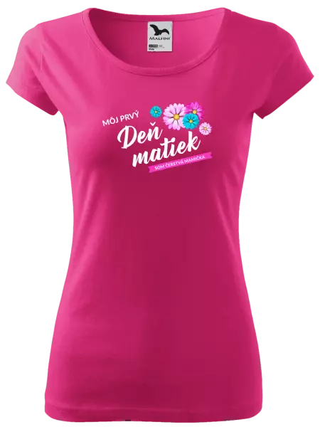 Dámske tričko Môj prvý deň matiek - kvety