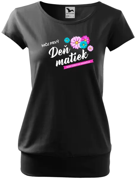 Dámske tričko Môj prvý deň matiek - kvety