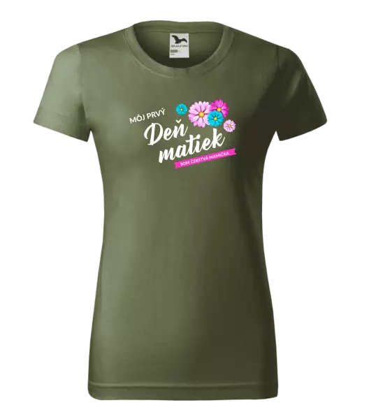 Dámske tričko Môj prvý deň matiek - kvety