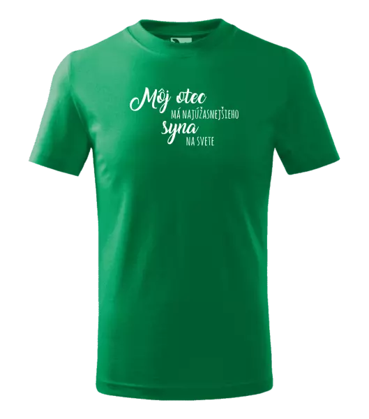Detské tričko Môj otec má najúžasnejšieho syna na svete 
