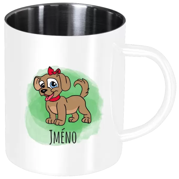 Nerezový hrnek Pejsek