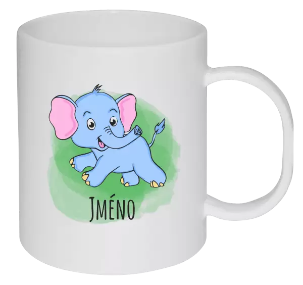 Plastový hrnek Sloník