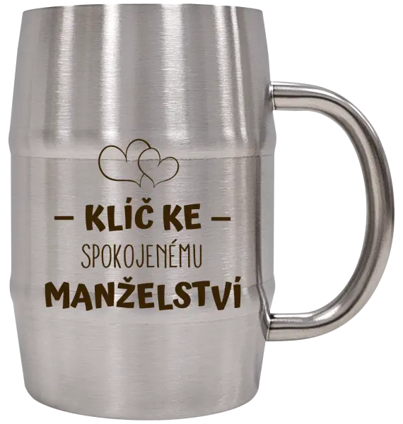 Nerezový chladicí půllitr Klíč ke spokojenému manželství