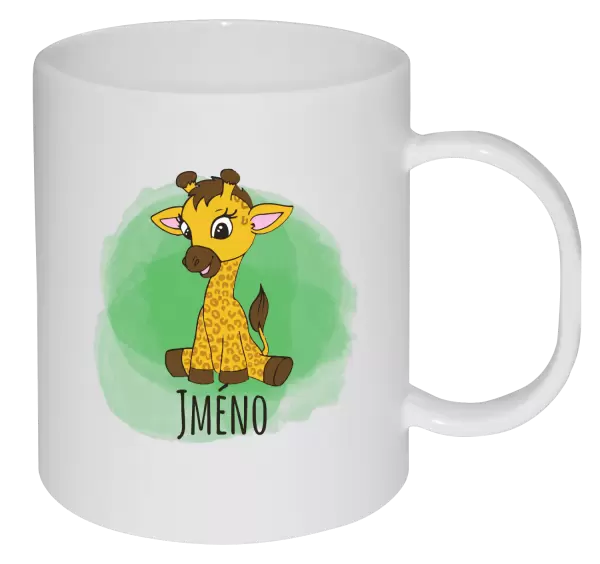 Plastový hrnek Žirafa