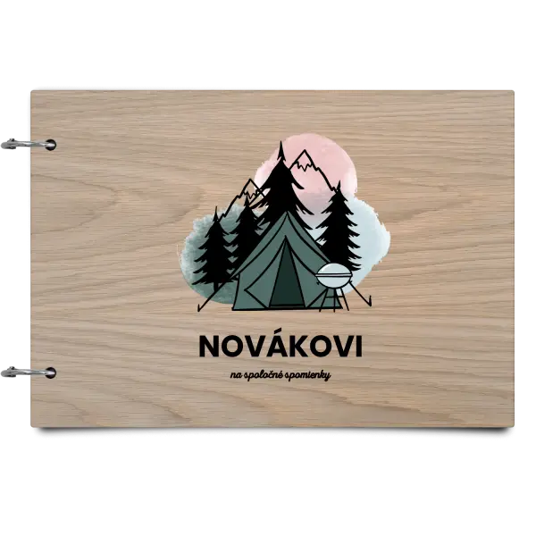 Drevený album so sponami Na spoločné spomienky