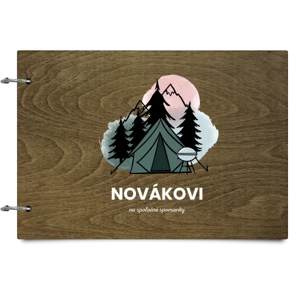 Drevený album so sponami Na spoločné spomienky