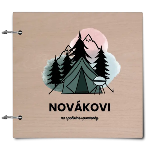 Drevený album so sponami Na spoločné spomienky