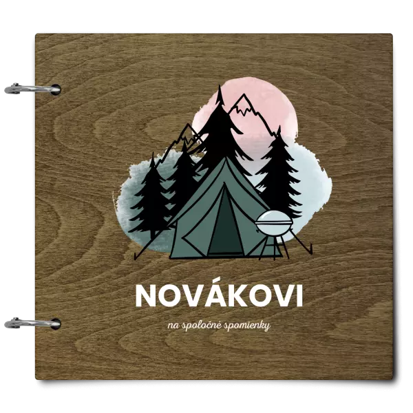 Drevený album so sponami Na spoločné spomienky
