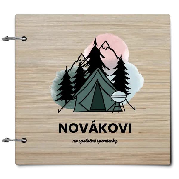 Drevený album so sponami Na spoločné spomienky