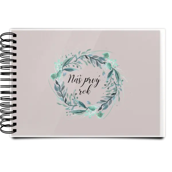 Plexi album s krúžkovou väzbou Náš prvý rok - zelený venček 