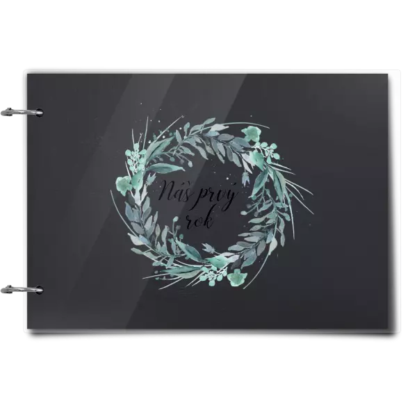 Plexi album sa sponami Náš prvý rok - zelený venček 