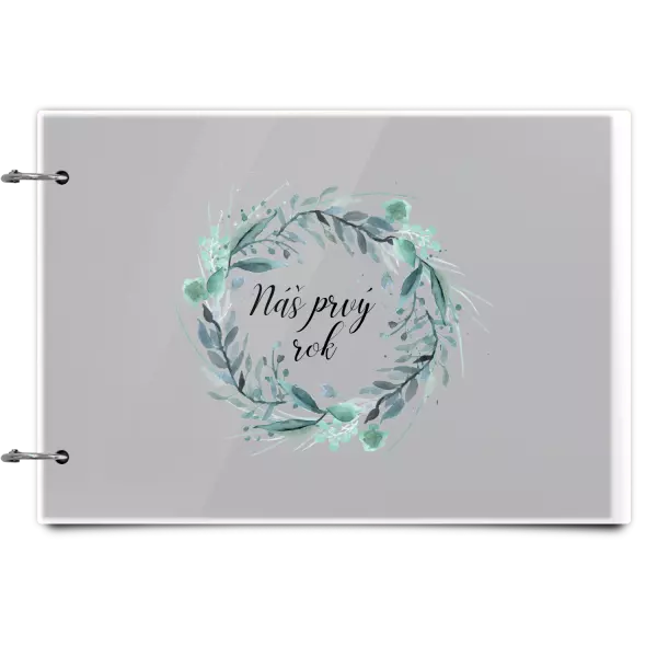 Plexi album sa sponami Náš prvý rok - zelený venček 