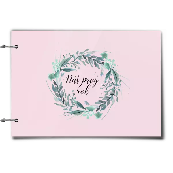 Plexi album sa sponami Náš prvý rok - zelený venček 