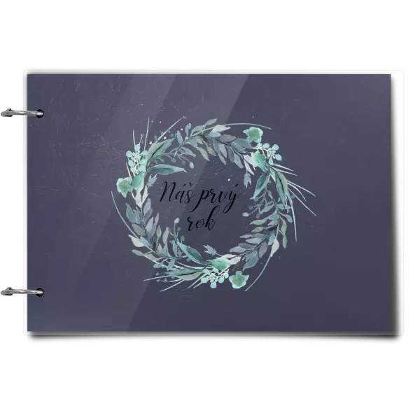 Plexi album sa sponami Náš prvý rok - zelený venček 