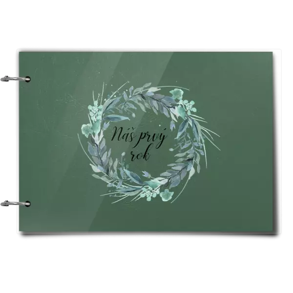 Plexi album sa sponami Náš prvý rok - zelený venček 