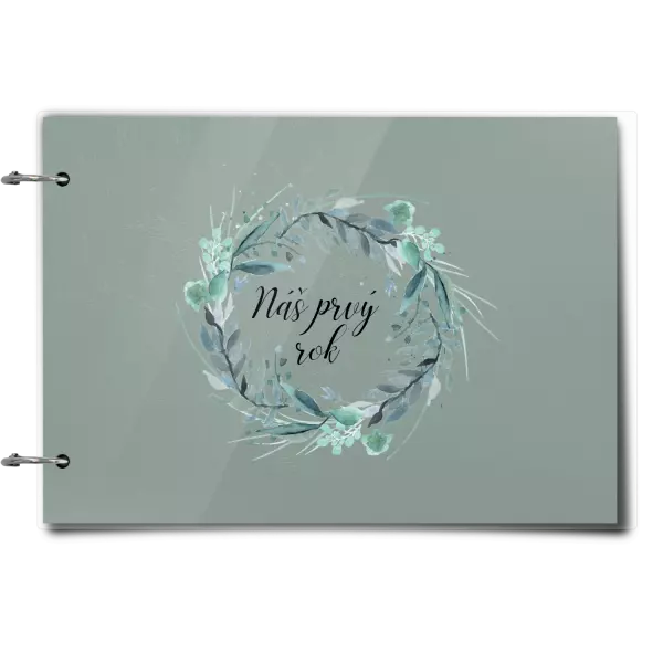 Plexi album sa sponami Náš prvý rok - zelený venček 