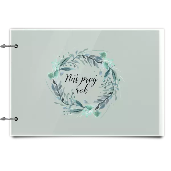 Plexi album sa sponami Náš prvý rok - zelený venček 