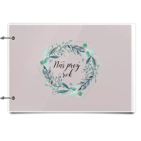 Plexi album sa sponami Náš prvý rok - zelený venček 